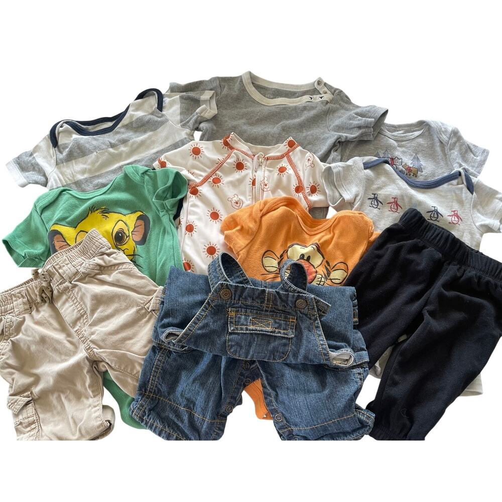 3-6 Months Boy 10pc Disney Lion King Mixed Brand Infant Clothing Lot Used